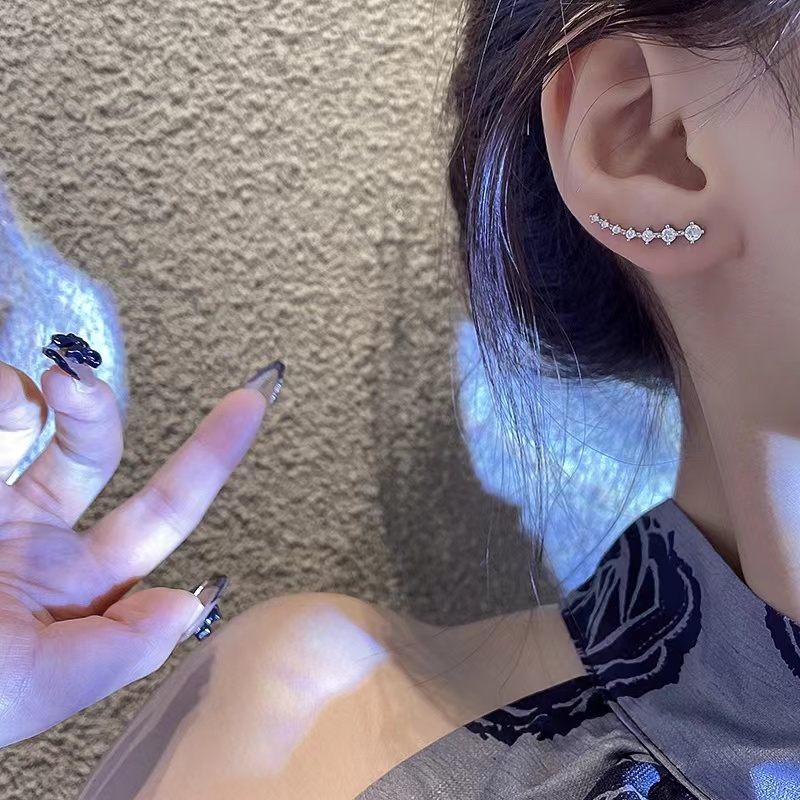 1 PCS Anting Chic Lady Wanita Kristal Anting Ear Hook Hadiah Untuk Wanita