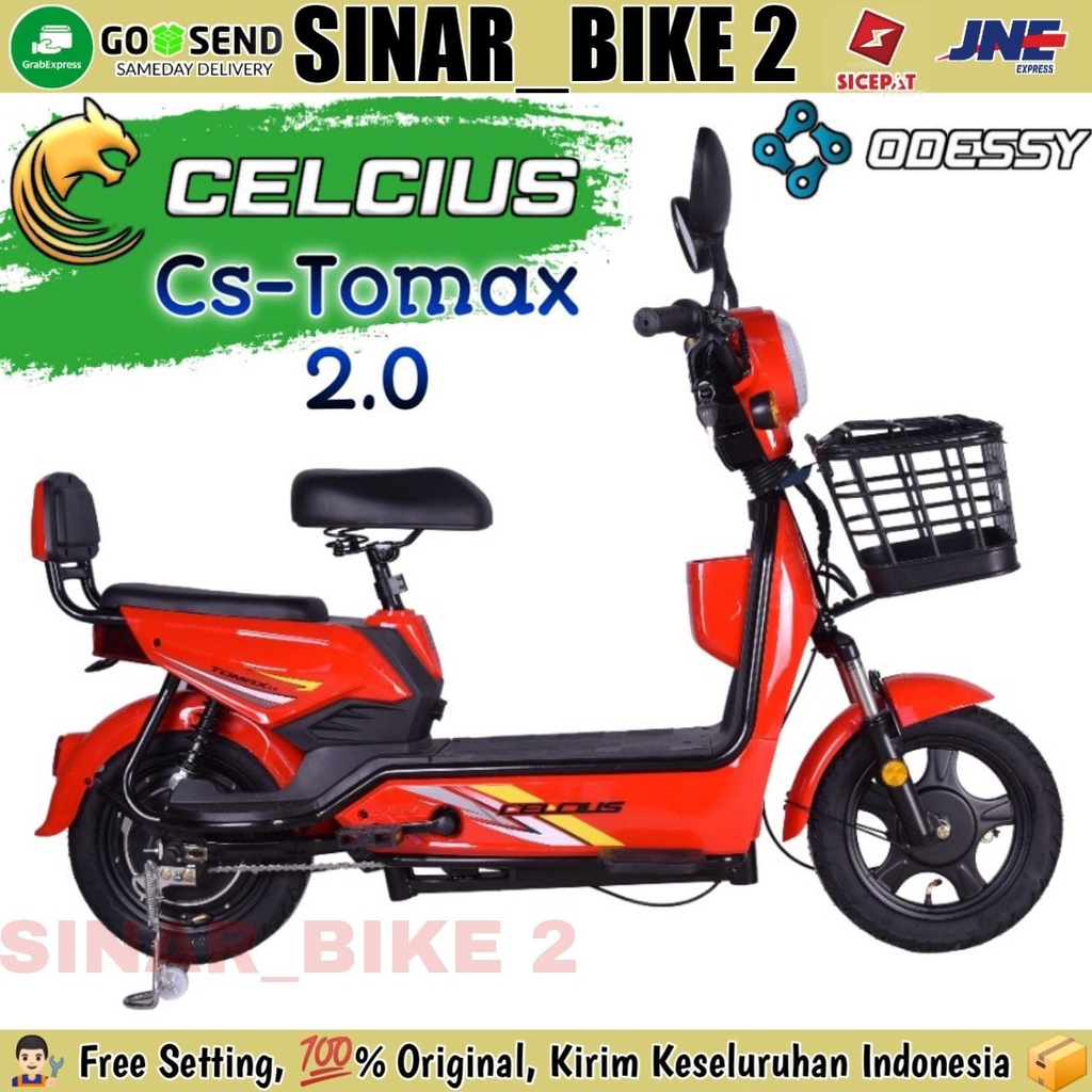 Sepeda Motor Listrik Odessy CELCIUS Tomax 2.0 Electric E Bike