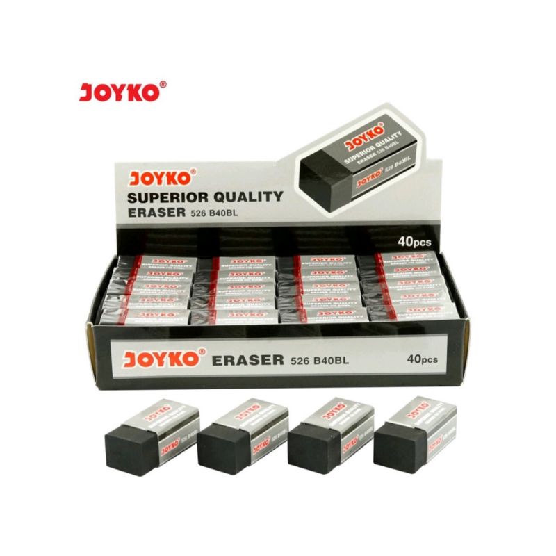 

Penghapus Pensil Joyko B40 / Eraser B40 BL Hitam / Stip Pencil B40 P
