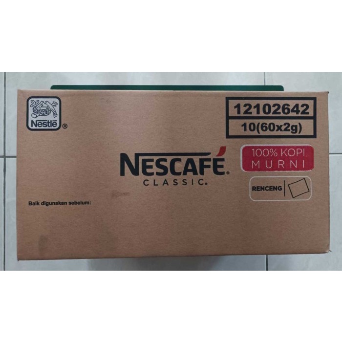 

NESCAFE CLASSIC SACHET 2 GR - 1 KARTON - 10 PACK ISI 60 SACHET