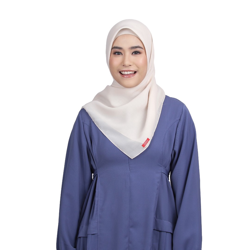 Kerudung polos segi empat zoya jevera scarf