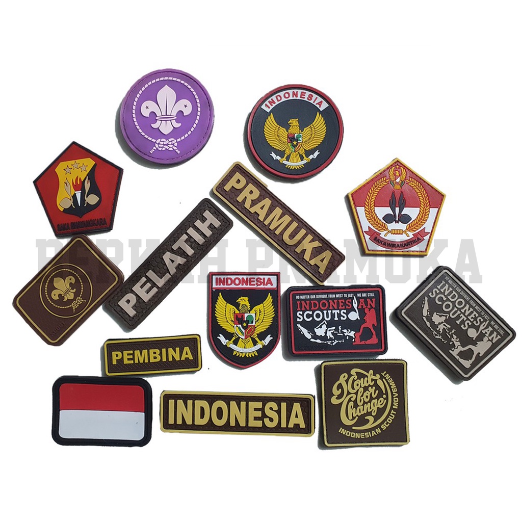 Patch rubber Pramuka Karet / rubber velcro pramuka