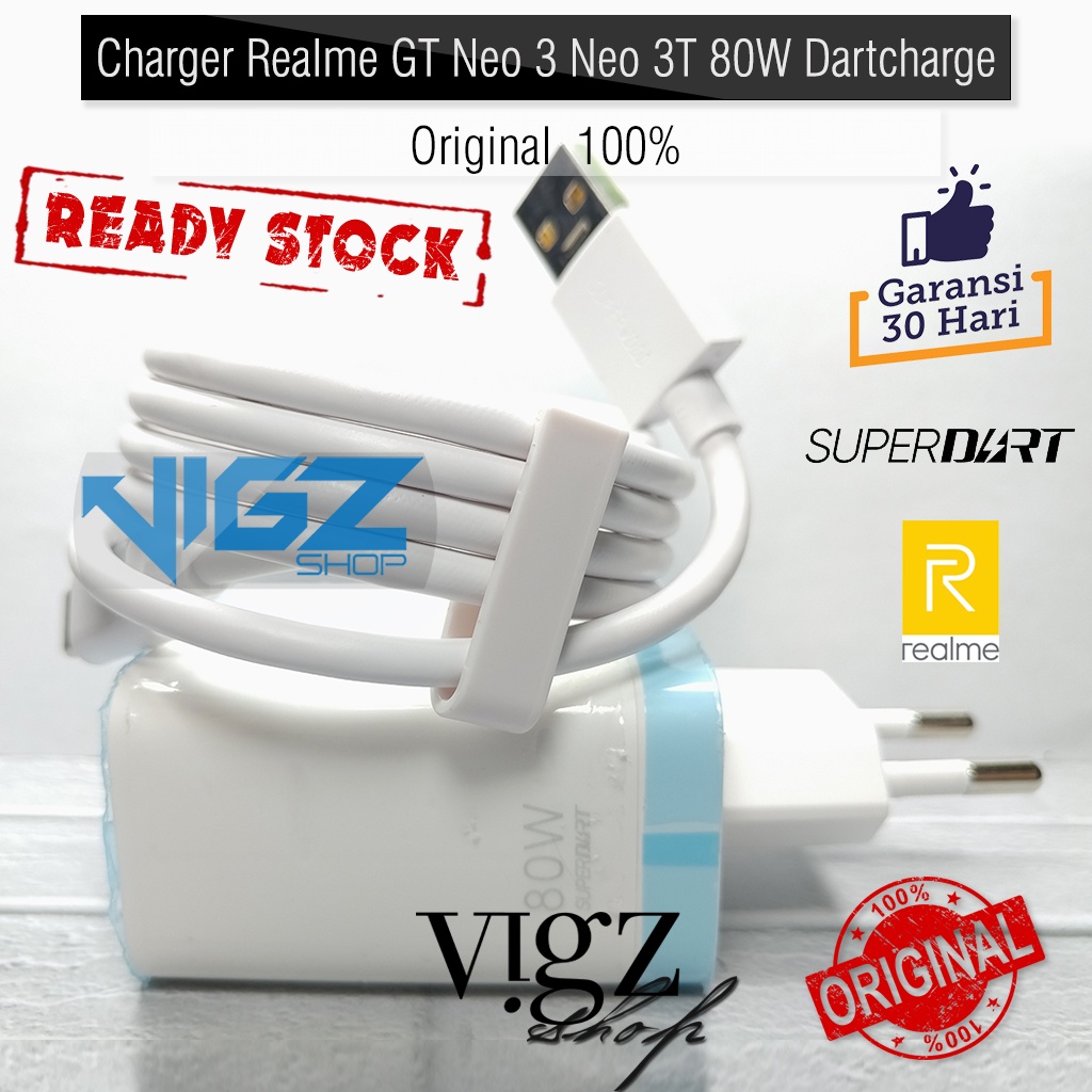 Charger Realme GT Neo 3 GT Neo 3T 80W Dartcharge Original 100%
