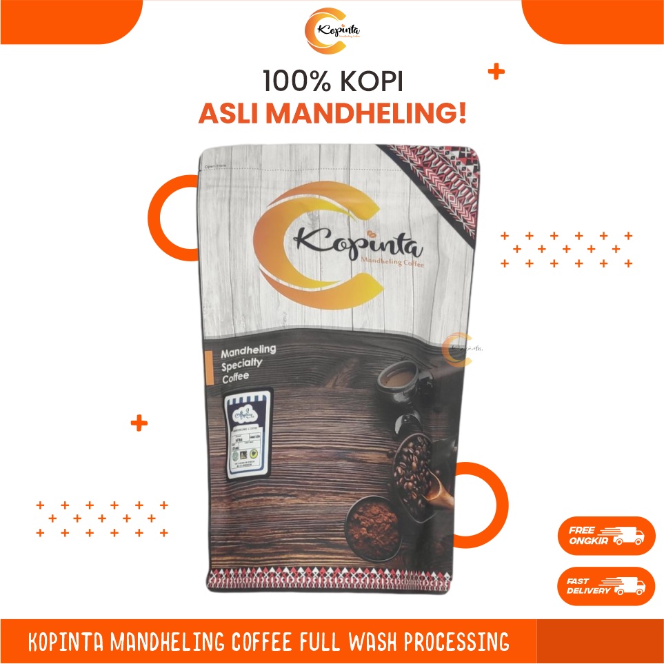 

KOPINTA Mandheling Specialty Coffee Full Wash Processing Kopi Arabica Sumatra For Espresso Roasted 200 Gr