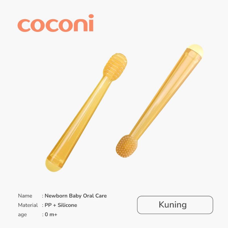 Coconi Baby Oral Care / Pembersih Mulut Bayi Silicone Set Sikat Lidah Bayi
