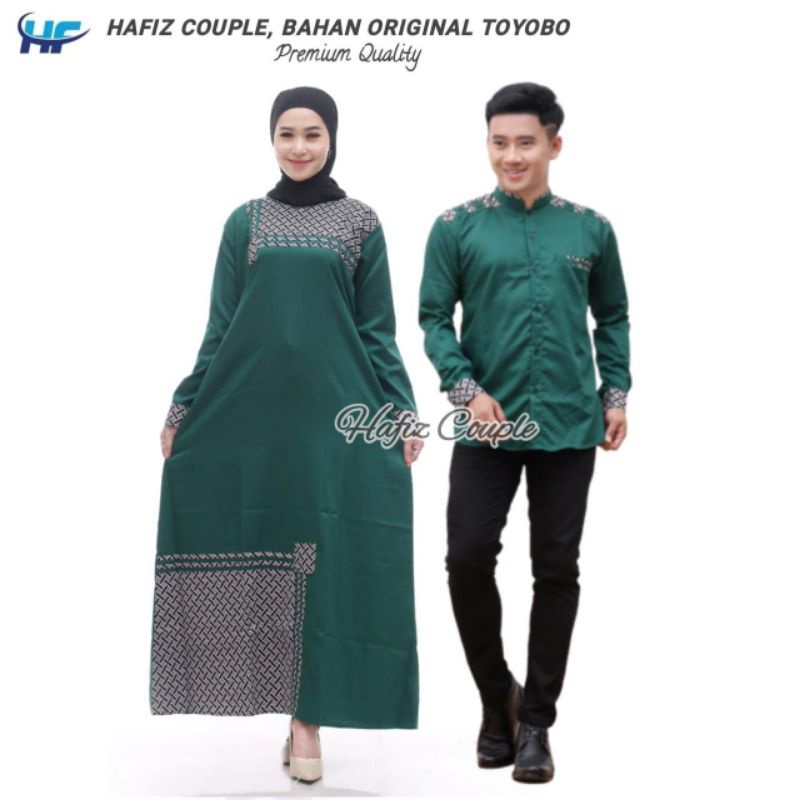 Baju Stelan Couple Muslim Gamis Dan Koko Couple Syar'i Premium