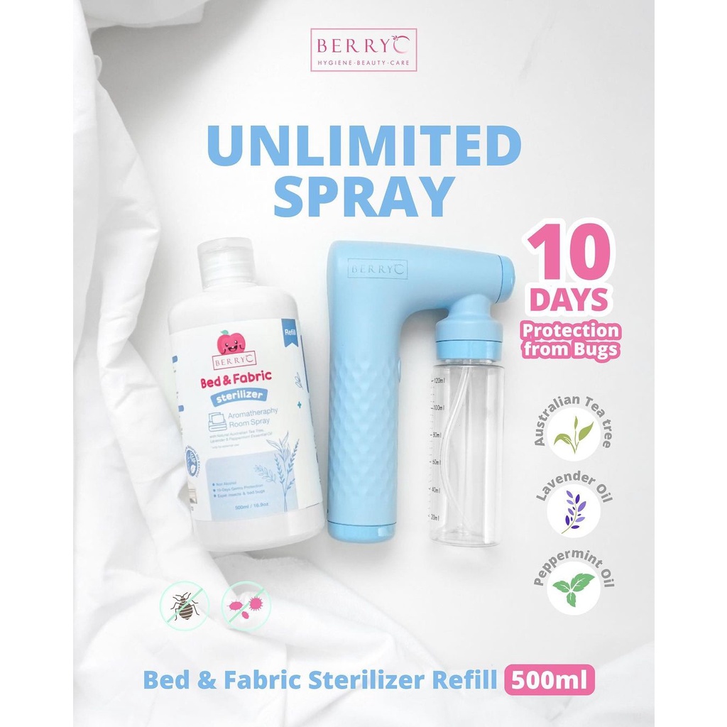 BerryC Mini Sanitizer Gun Rechargable, Small, Multi-Purpose, Travel Size semprotan otomatis sprayer sanitizer bed spray semprot disinfektan disinfectant liquid cairan antiseptik usb portable mobile tanpa kabel awet garansi kuat mudah essywidjaja essy best