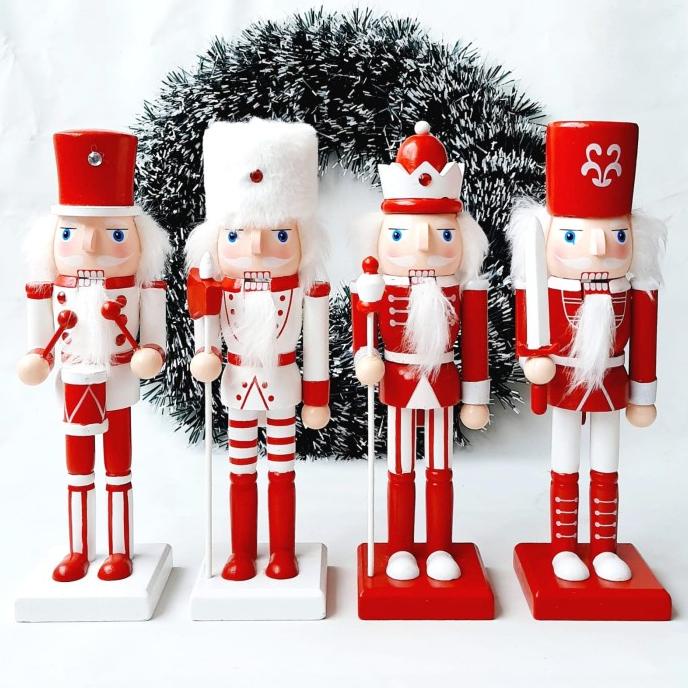 

BEST QUALITY - NUTCRACKER SANTA PAJANGAN KAYU PRAJURIT NATAL NUTCRAKER KADO NATAL