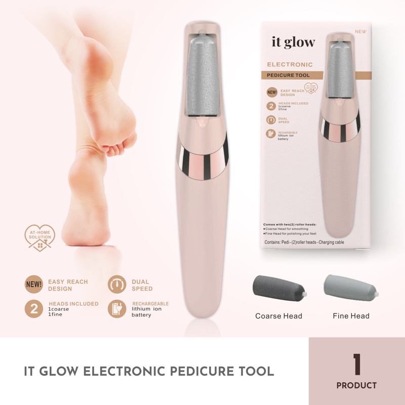 ITGLOW - Electric Pedicure Tool / Callus Remover / Foot Grinder / Penghilang Tumit