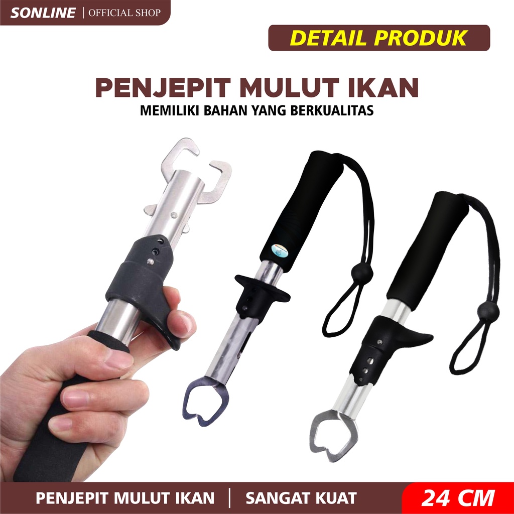 SONLINE Alat Penjepit Mulut ikan Fishing Gripper Stainless Steel Pancing (Bisa Cod)