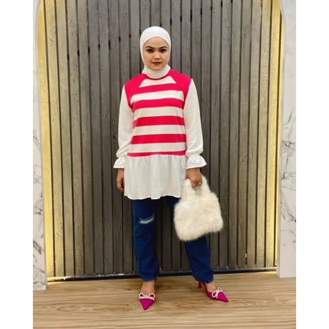 B0891 Tunik Kaos Salur