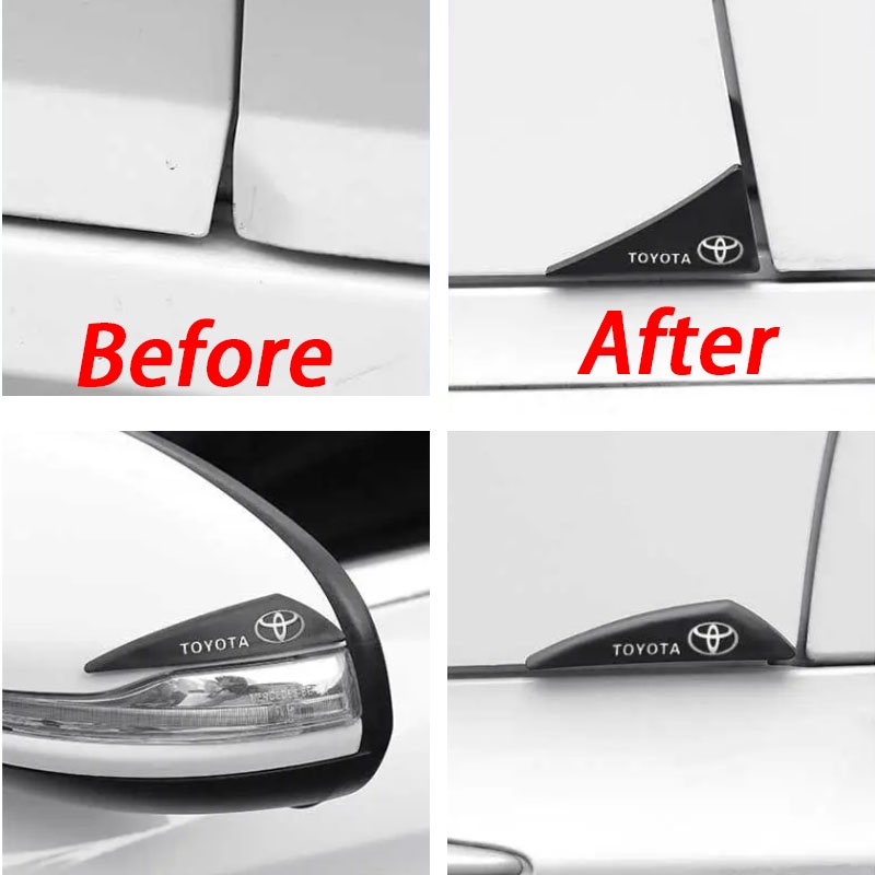 4pcs Stiker Pelindung Ujung Pintu Mobil Bahan Karet Silikon Tebal Anti Gores Untuk Toyota GR Honda Nissan Mazda Mitsubishi Suzuki BMW VW Hyundai KIA