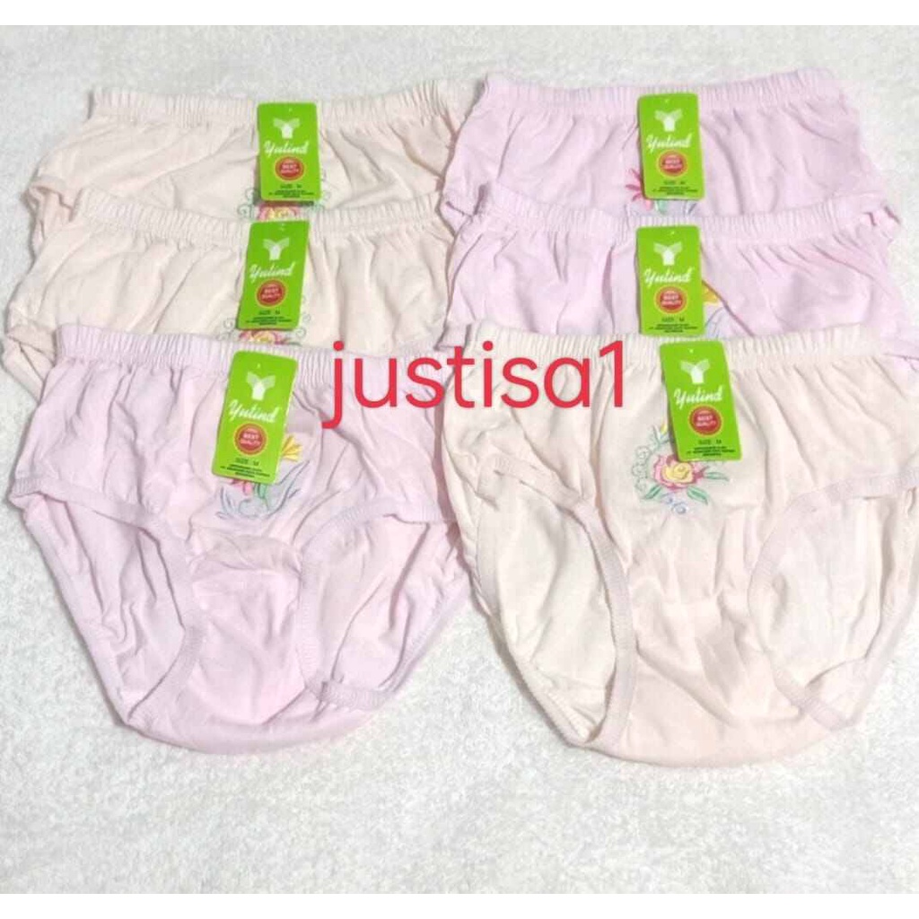 Y..6 PCS CELANA DALAM BORDIR KEMBANG WANITA SEMPAK WANITA BORDIR KEMBANG YUTIND CD UNDERWEAR CD BORDIR KEMBANG MURAH