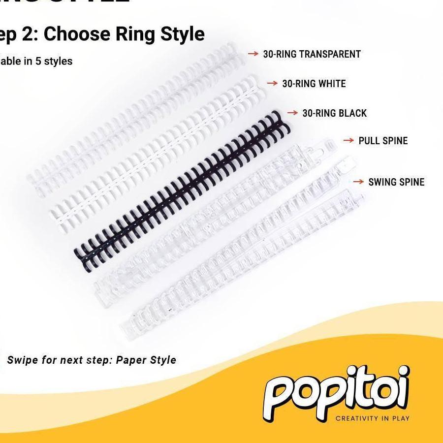

⍇ DIY Build Your Own Notebook Ring Binder A5 B5 PP Cover Sampul Mika Transparent Loose leaf Transparan ➪