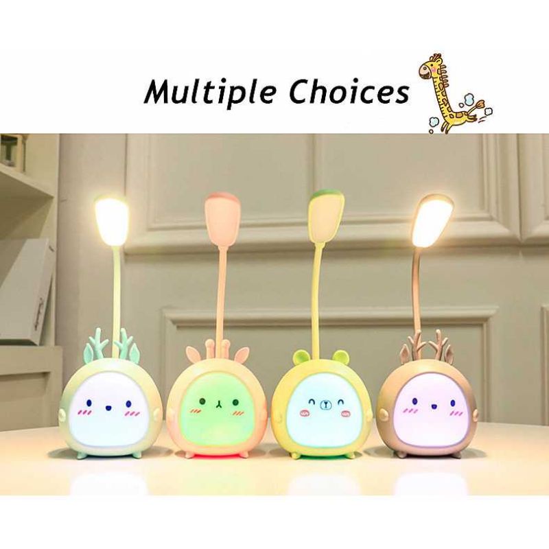 Lampu Meja Belajar LED USB Lampu Baca LED Karakter Kartun Lucu Lampu Meja Belajar Anak