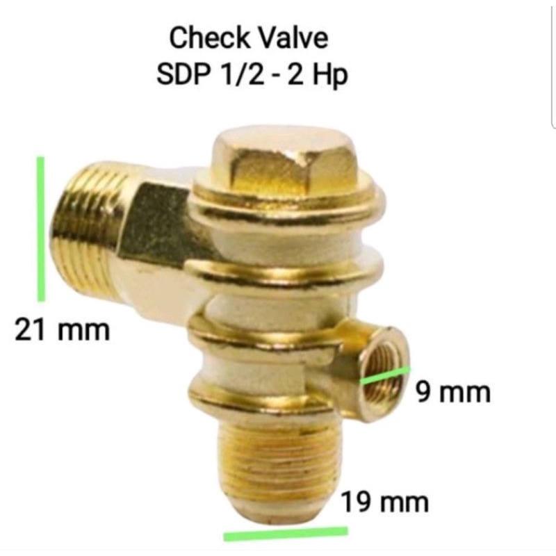 (1/2HP SDP) Check Valve model SDP check valve kompresor 1/2hp - 2hp SDP