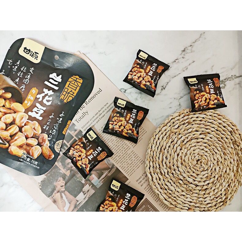 Kacang koro kulit impor gan yuan 75gr 甘愿兰花豆