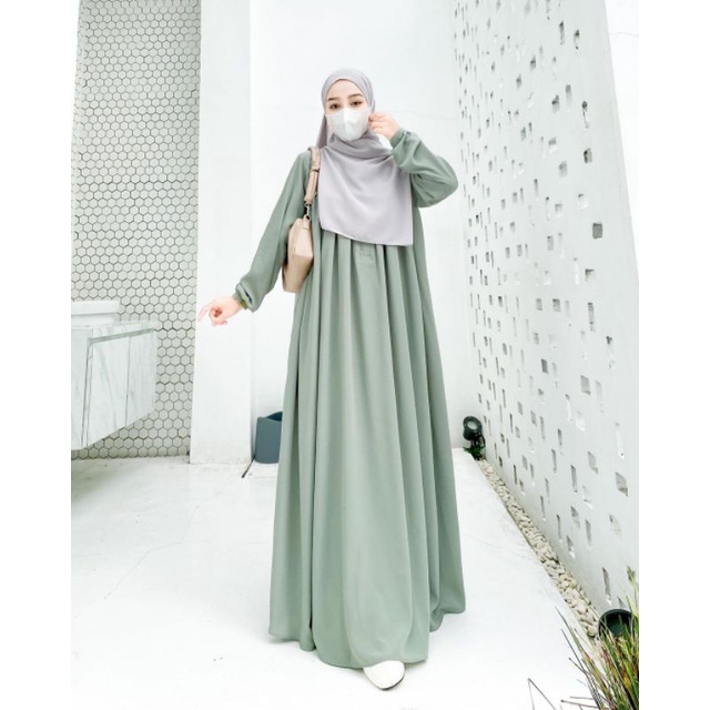 Arumi Dress by Zayena Indonesia/gamis simple/outfit daily