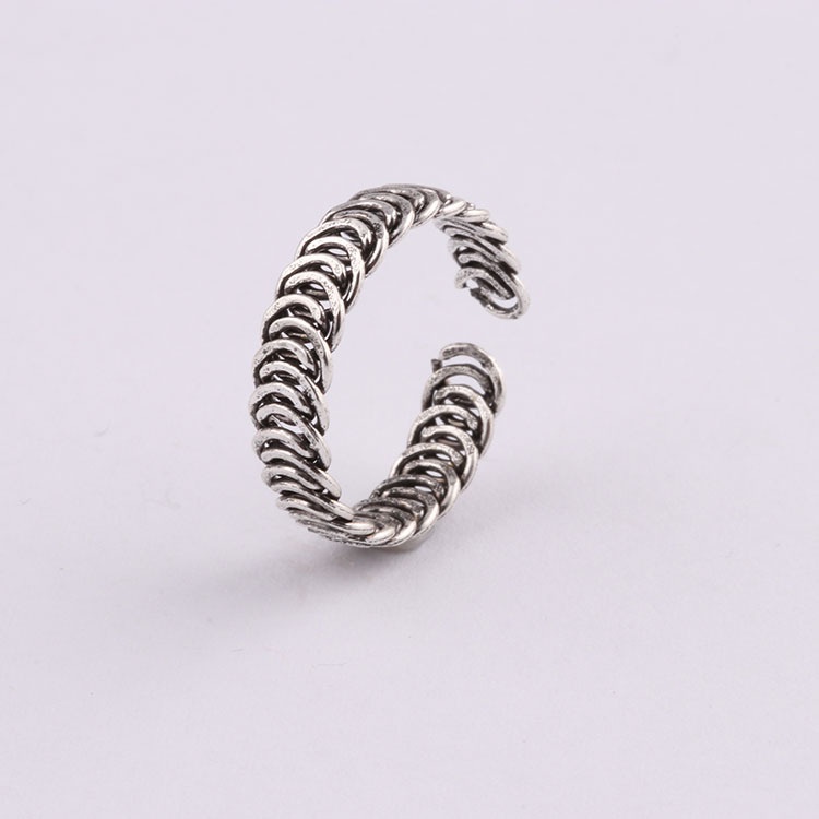 Cincin Rantai adjustable Bahan alloy Gaya vintage Eropa Amerika Untuk Pasangan