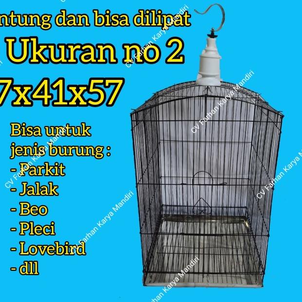 Kandang kotak besi buat burung bisa di lipat no 2