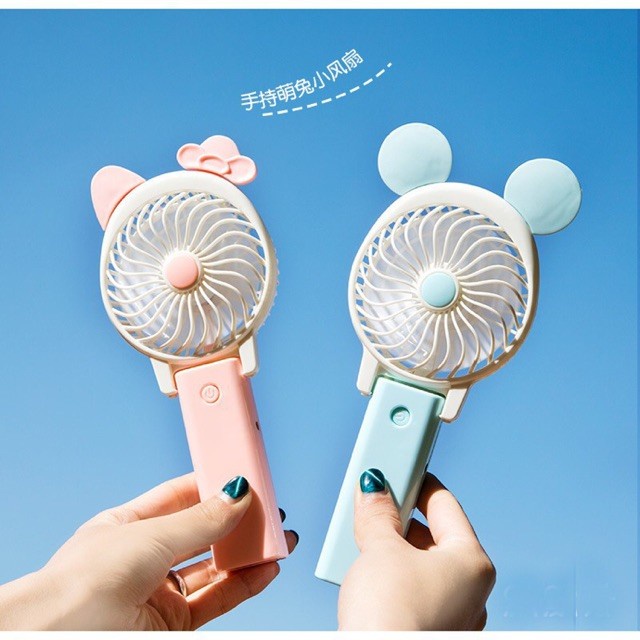 kipas angin Kipas Angin Genggam Karakter / Mini USB Fan Elektrik Portable Cha twyv - Rabbit Green(G4