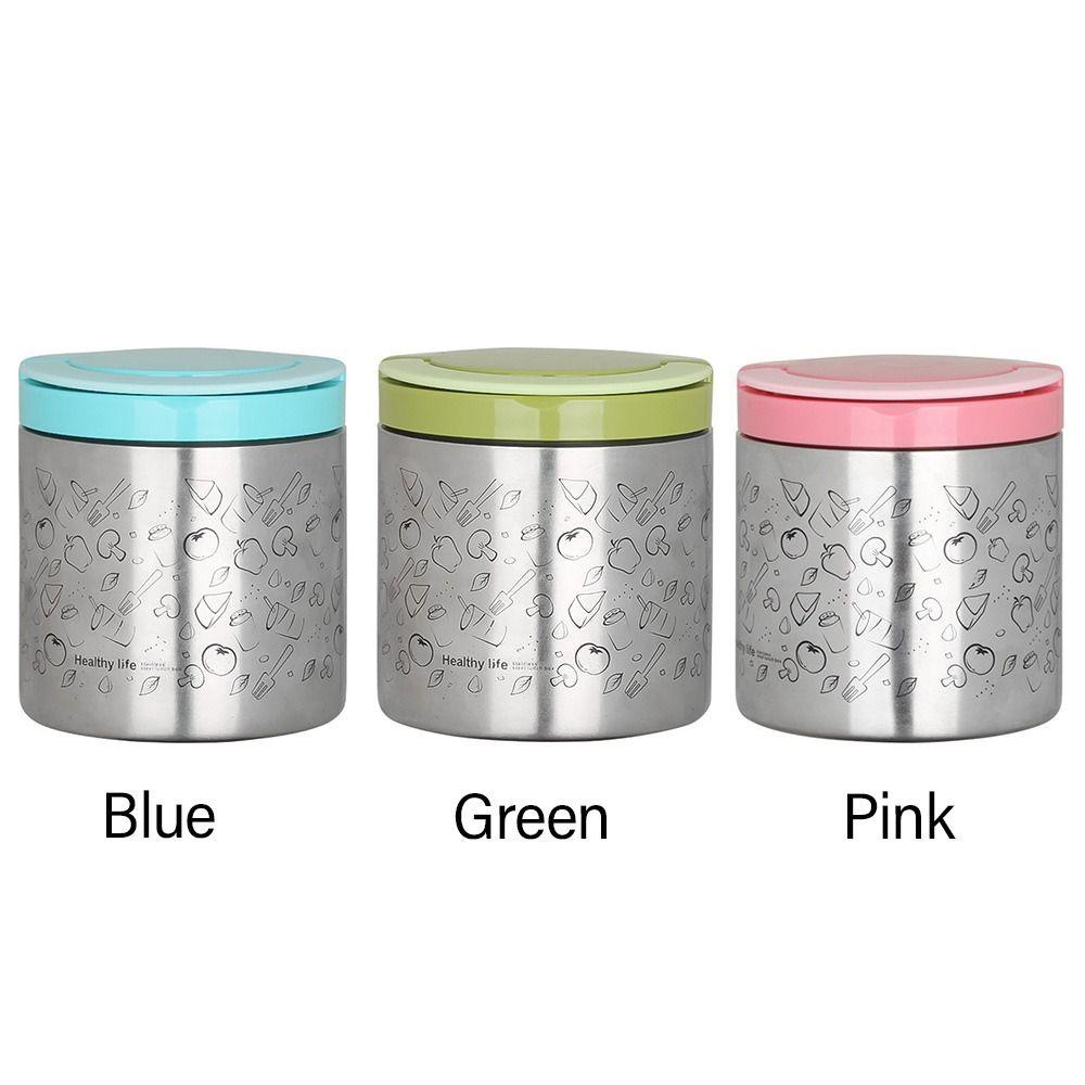 Solighter Thermal Insulation Lunch Box Microwavable304Stainless Steel Dengan Pegangan Wadah Makanan