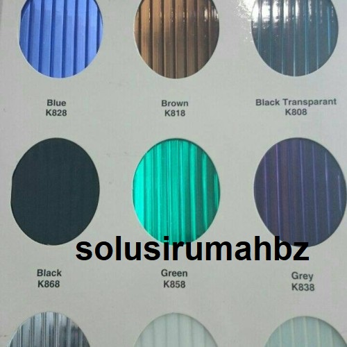 polycarbonat Custom 4mm /100cm warna polycarbonate 4.2mm plastik 4 mm