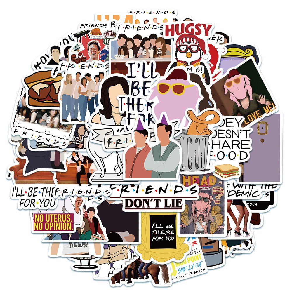&10/30/50PCS US drama Friends Stickers Decals Skateboard Guitar Suitcase Freezer Motorcycle Graffit