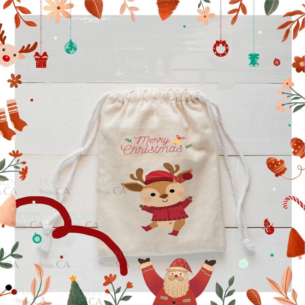 Pouch Serut Natal Belacu MERRY CHRISTMAS