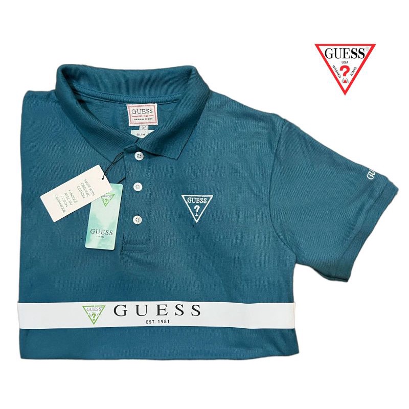 Kaos Polo Pria merek GUESS premium / Polo Shirt Branded Men / Kaos Polos Slimfit import