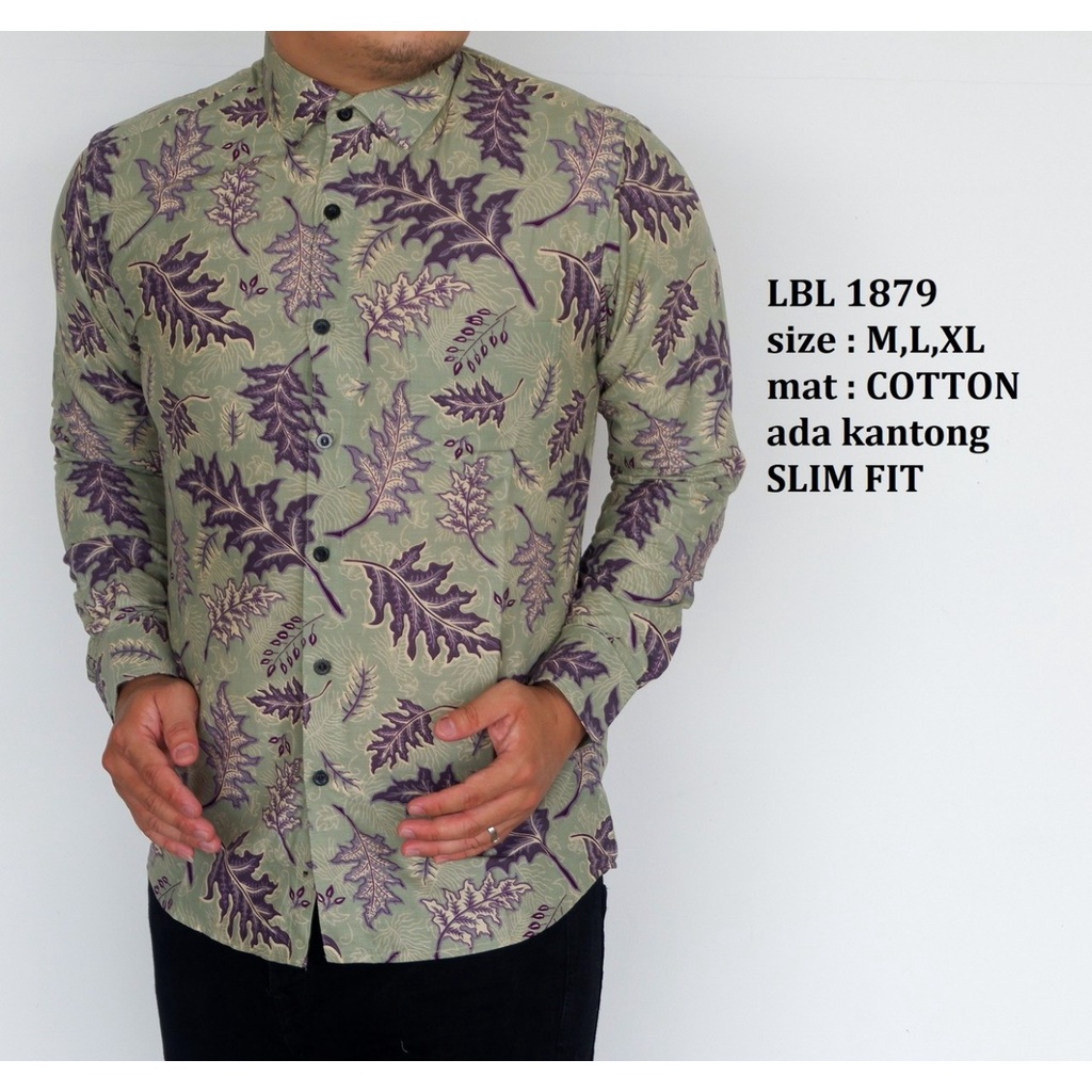 KEMEJA BATIK PRIA SLIM FIT BAJU BATIK PRIA SLIM FIT PREMIUM LBL1879