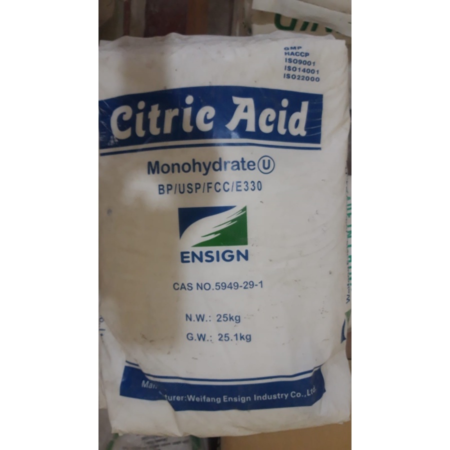 

citric acid monohydrate / asam sitrat / citrun - 25 kg