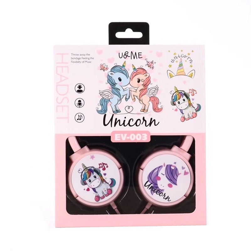 HEADPHONE  UNICORN KT-3156 /TD 1009 /TK 21/EV003/UNICORN /DORAEMON /FLAMINGGO /HEADSET KARAKTER KT3156 + MIC