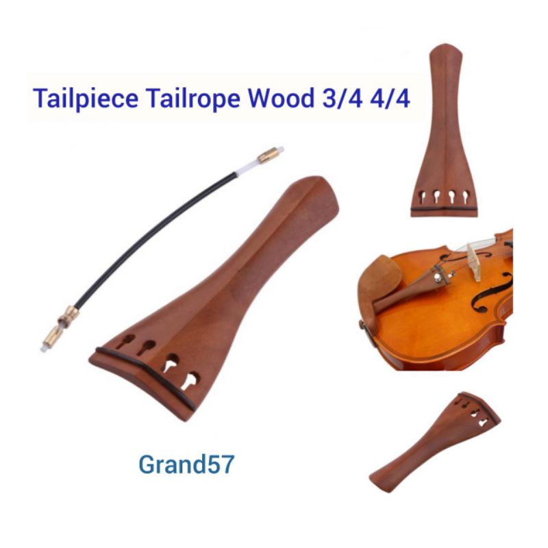 Jual Tailpiece Fine Tuner Biola Violin 3/4 4/4 Tail Rope Tailpiece Wood