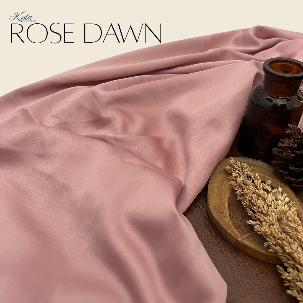 RB PAKET KAIN BRIDESMAID PREMIUM LENGKAP SATIN KEBAYA BROKAT WARNA ROSE DAWN/ROSE GOLD