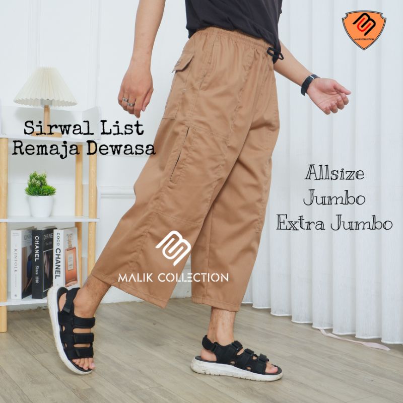 Celana panjang 7/8 Pria Laki laki Sirwal list remaja dewasa jumbo extra jumbo XXL