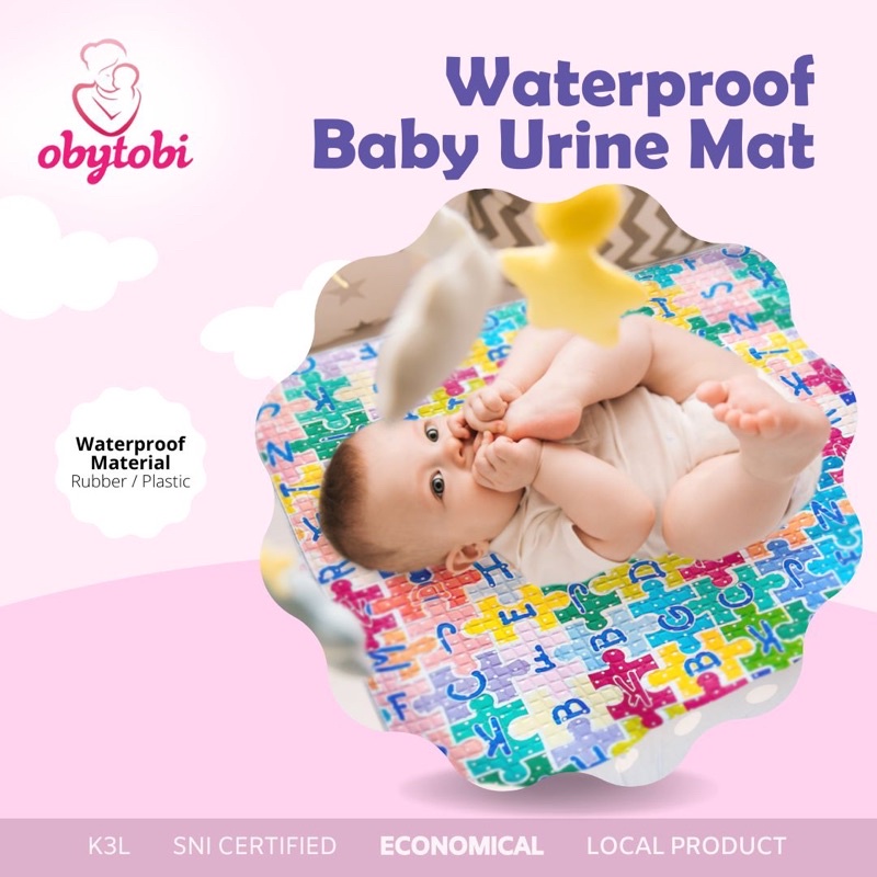 TokoPapin Perlak Anak Bayi Jumbo Anti Air Karet Besar Alas Ompol Bayi Waterproof Tidak Tembus Berkualitas