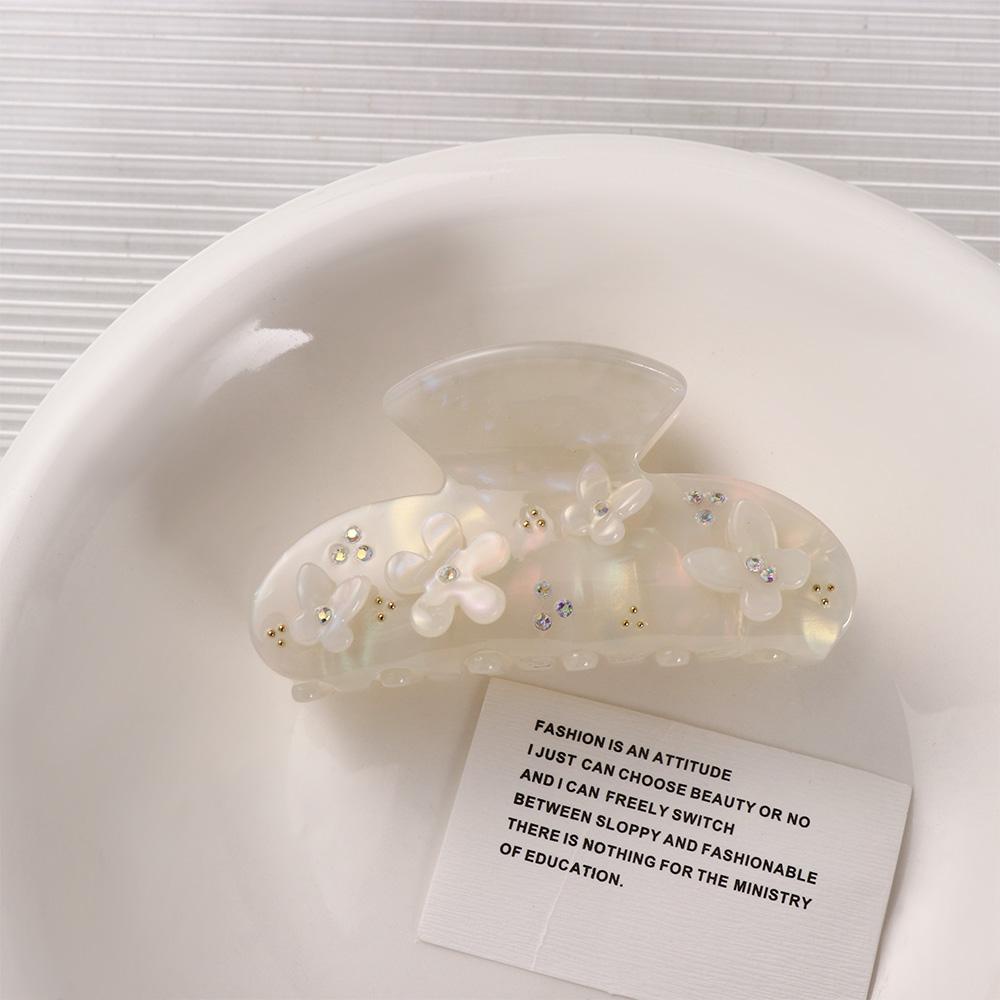 Agustinina Berlian Rambut Cakar Kepribadian Geometris Retro Bunga Hiu Klip Hiasan Kepala Cuci Muka Perempuan Mandi Women Hair Clip