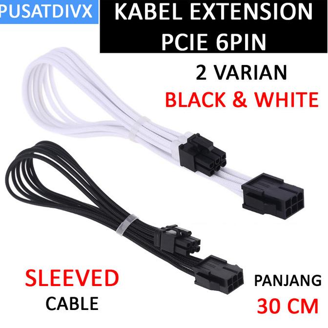 PROMO Kabel PCI Express PCIE 6pin Male To 6pin Female Sleeved Power VGA GPU