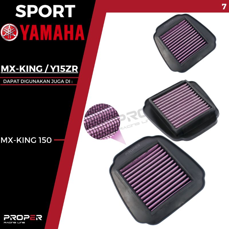 Filter Udara SemiRacing ProperRacingLine Yamaha MX King 150 / Y15ZR