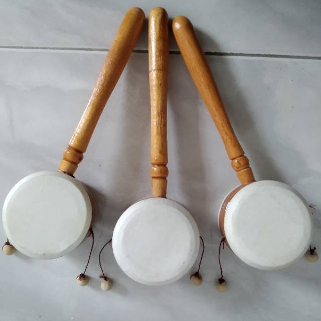 Ontong-Ontong / Drum Goyang / Otok-Otok Gendang / Gendang Goyang Alat Musik Tradisional Mainan Eduka