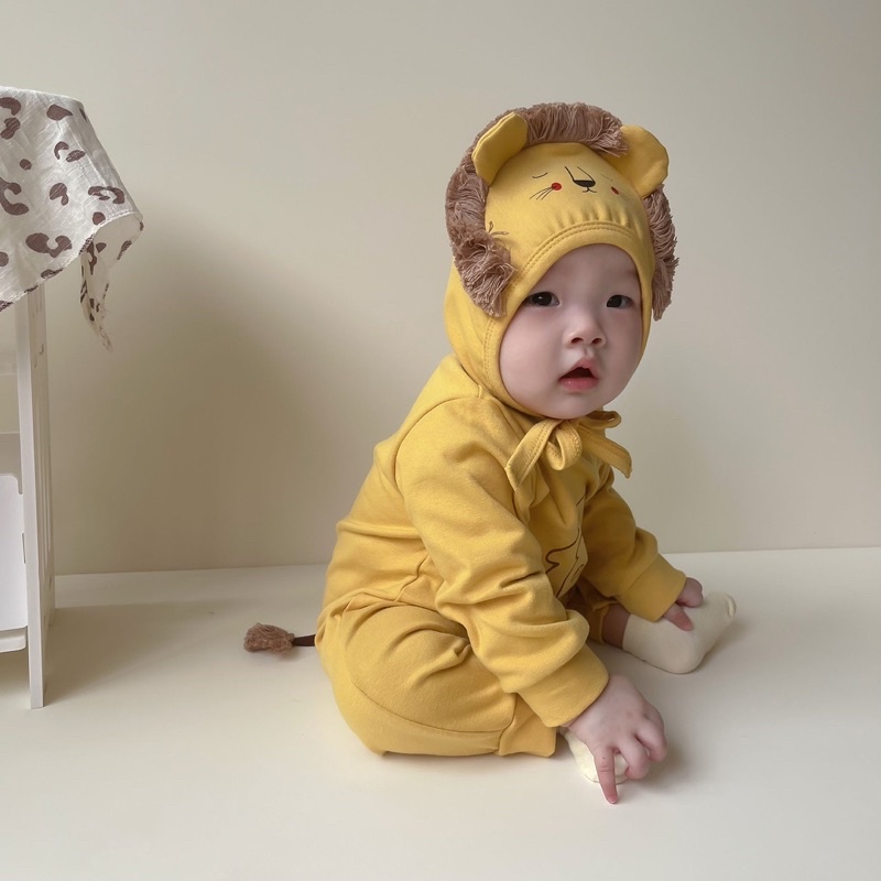 Lion jumpsuit bayi laki laki kostum singa