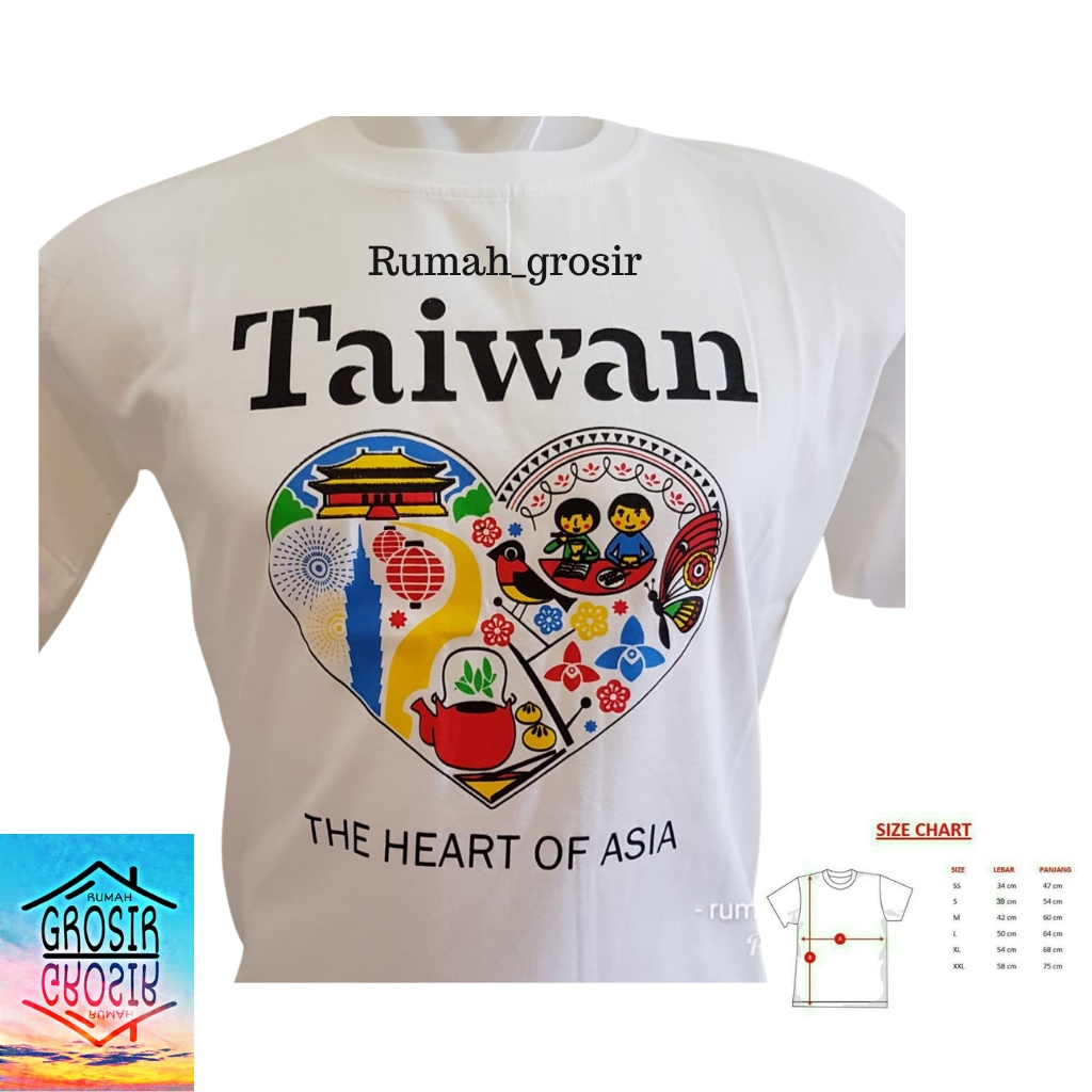Kaos Souvenir Negara Taiwan Kaos Taiwan Oleh Oleh Taiwan Souvenir Taiwan