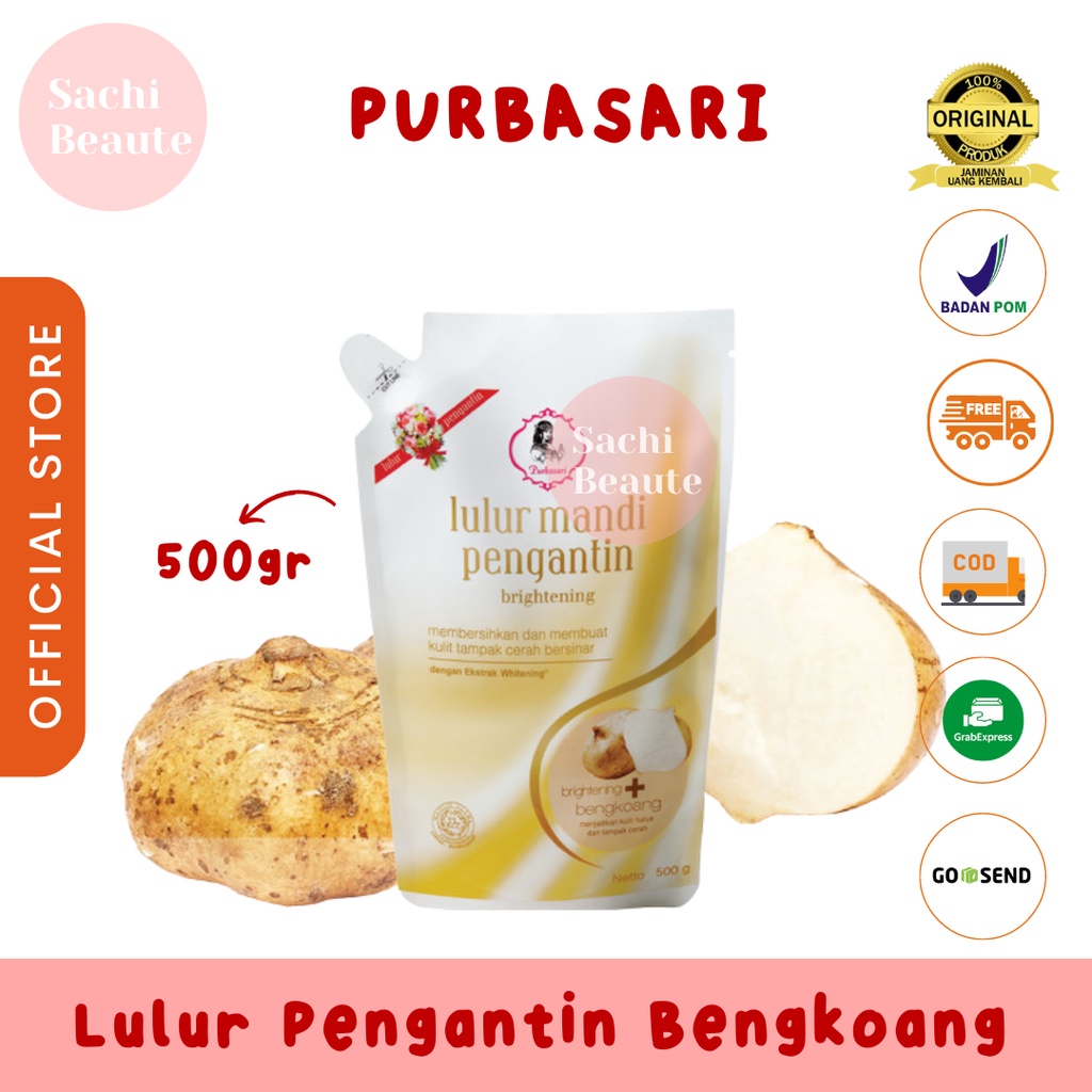 Purbasari Lulur Pengantin Bengkoang 500gr Lulur Pemutih  Lulur Pelembab Kulit