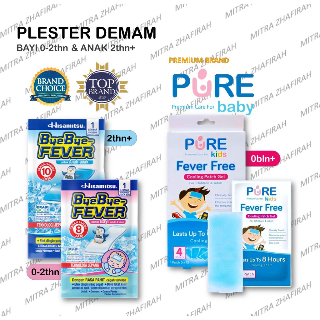 [bisa COD] BYEBYE FEVER BAYI - BYE BYE FEVER PURE FEVER PLESTER DEMAM BAYI