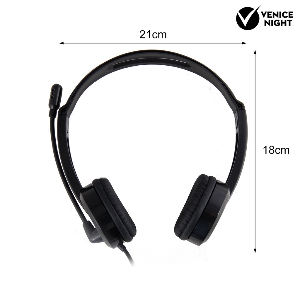 (VNEP) (Berkabel) Salar-V38V Headphone High Fidelity Subwoofer ABS Headset Mikrofon Suara untuk Game