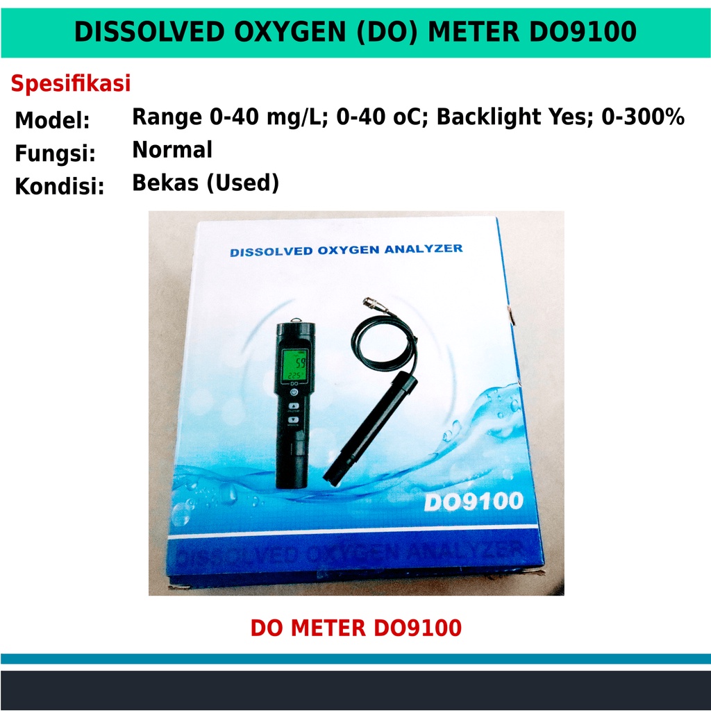 Dissolved Oxygen DO Meter Deteksi Oksigen Kadar Digital