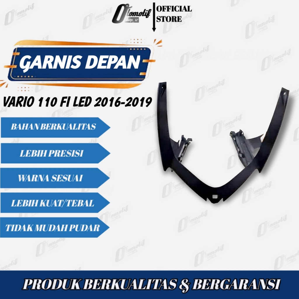 Promo Terbaru Garnish Fr / Garnis Depan Honda Vario 110 Fi Led dudukan lampu depan vario 110 led K46 2014 2015 2016 2017 2018