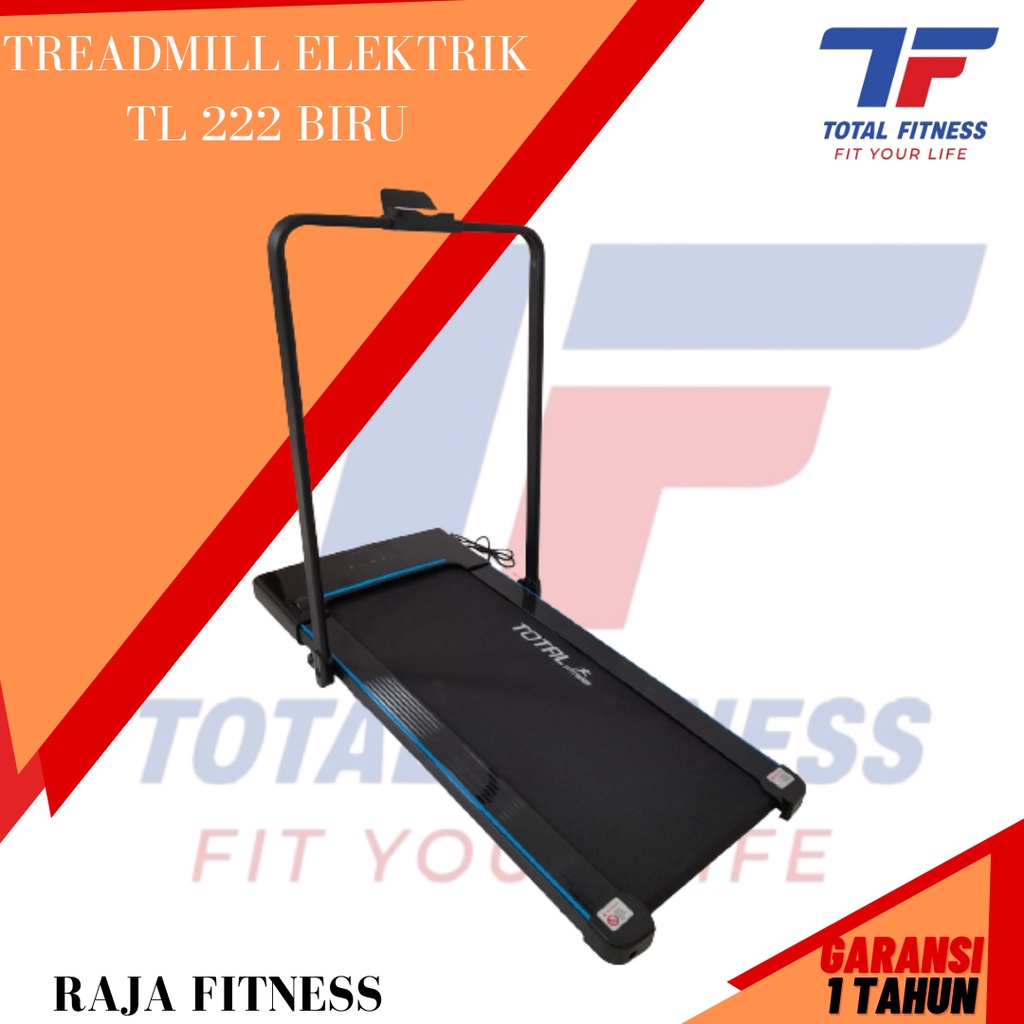 Treadmill elektrik 1.5 HP TL222 Merah Walking pad daya listrik rendah 200 watt