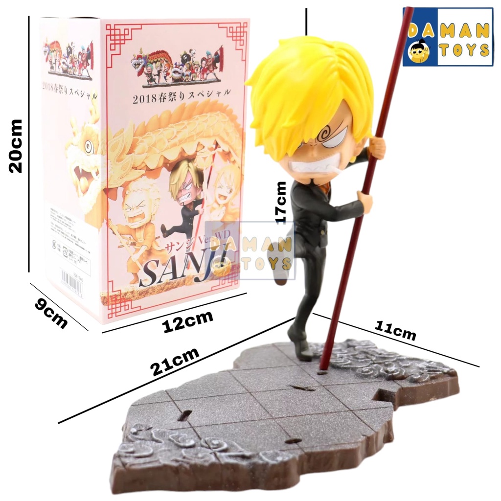 Action Figure Anime One Piece Sanji Luffy Roronoa Zoro Nami Gk Dragon New Year Lion Dance